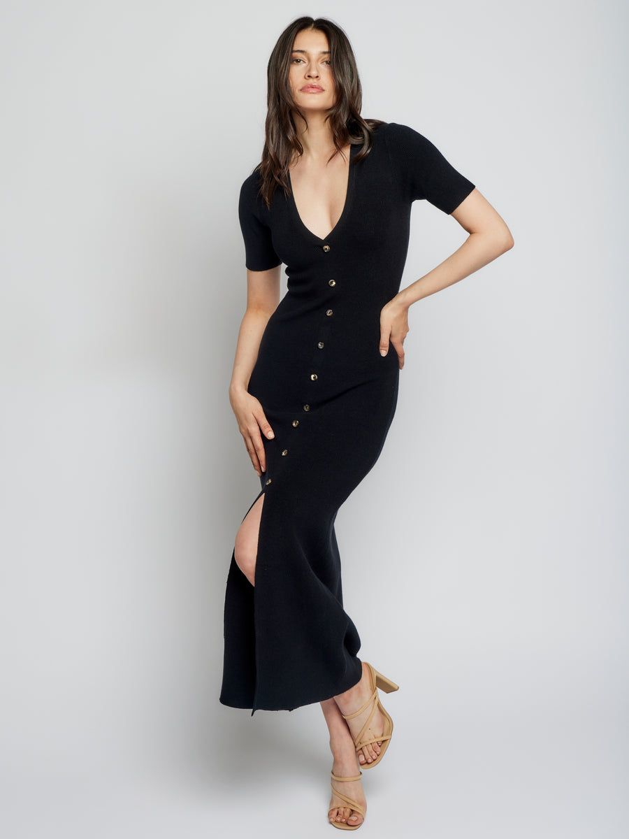 Goldie Midi Dress - Black