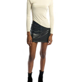 Mickey Faux Leather Mini Skirt