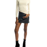 Mickey Faux Leather Mini Skirt