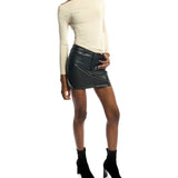 Mickey Faux Leather Mini Skirt