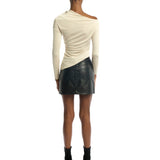 Mickey Faux Leather Mini Skirt