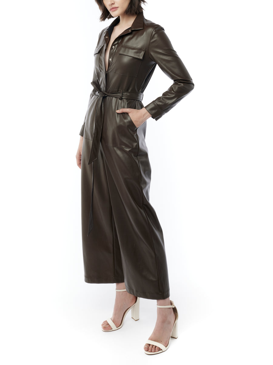 Meyer Faux Leather Jumpsuit