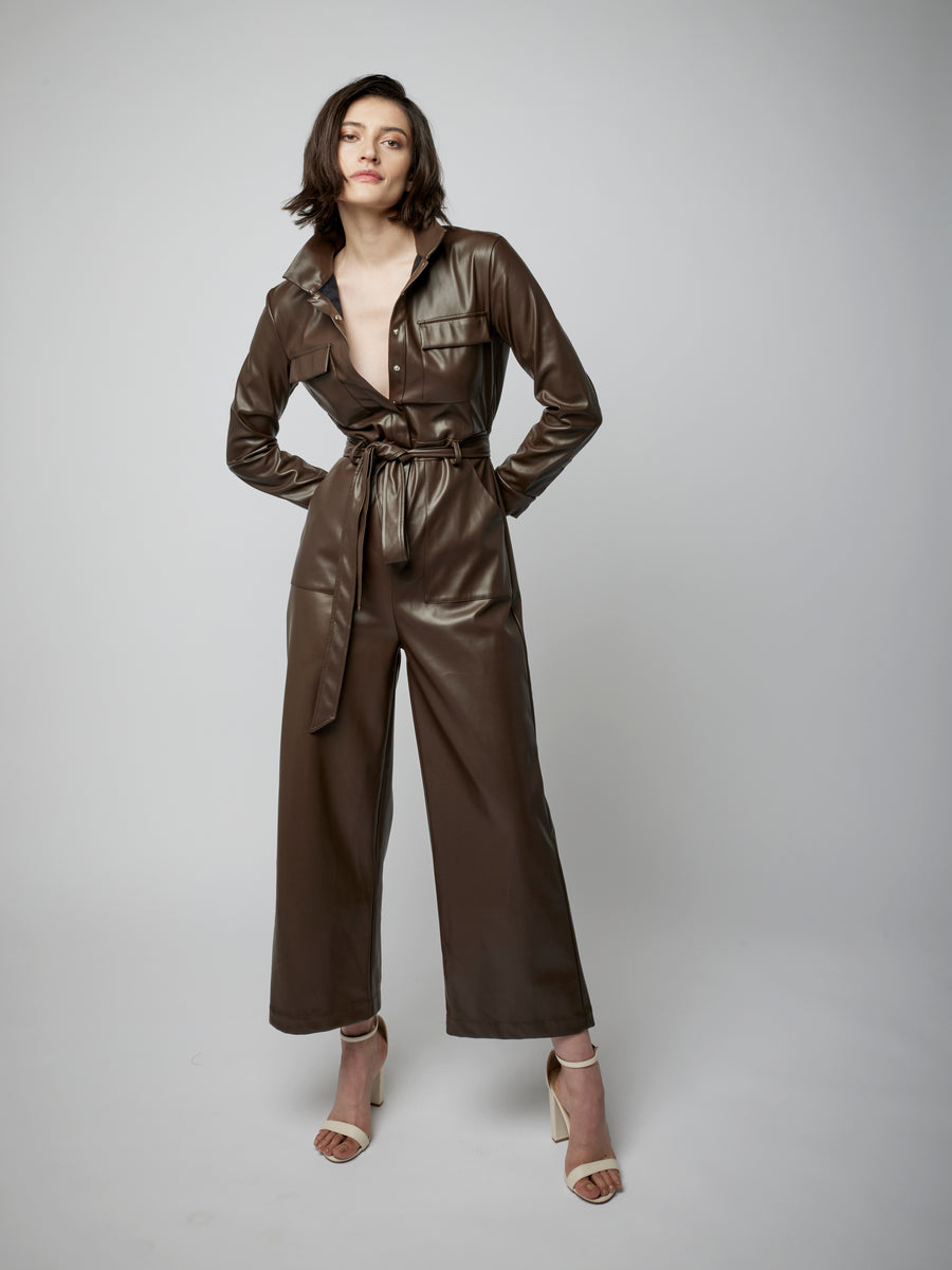 Meyer Faux Leather Jumpsuit