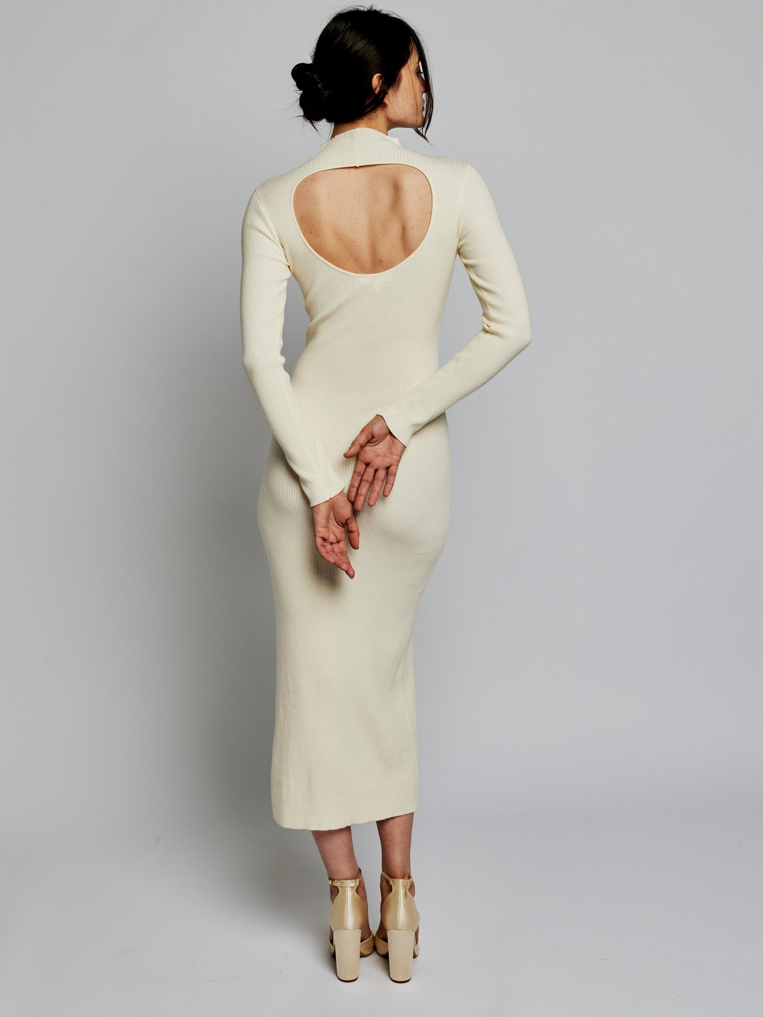(Official) LBLC the label / Nala Long Sleeve Midi Dress / Vegan / Cruelty Free / White / L (Official) LBLC the label / Nala Long Sleeve Midi Dress / Vegan / Cruelty Free / White / L