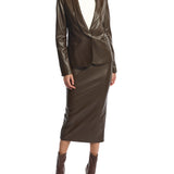 Toby Faux Leather Blazer
