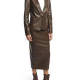 Toby Faux Leather Blazer