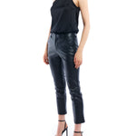 draped, one shoulder bodysuit made of vegan silk featuring a thong cut and hidden side zipper in black