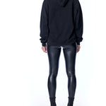 Hoodie with long sleeves, hood, arm seam detailing, ribbed hem and cuffs in black