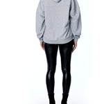 Hoodie with long sleeves, hood, arm seam detailing, ribbed hem and cuffs in heather grey