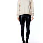 Hoodie with long sleeves, hood, arm seam detailing, ribbed hem and cuffs in sand