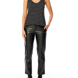 Classic scoop neck tank top in black and white stripe