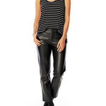 Classic scoop neck tank top in black and white stripe