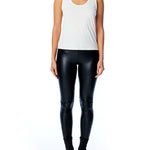 Classic scoop neck tank top in white