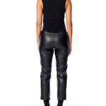 Classic sleeveless v-neck, ribbed tank top in black