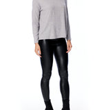 turtleneck sweater with long sleeves, relaxed fit, cross seam detailing and drop shoulder in grey