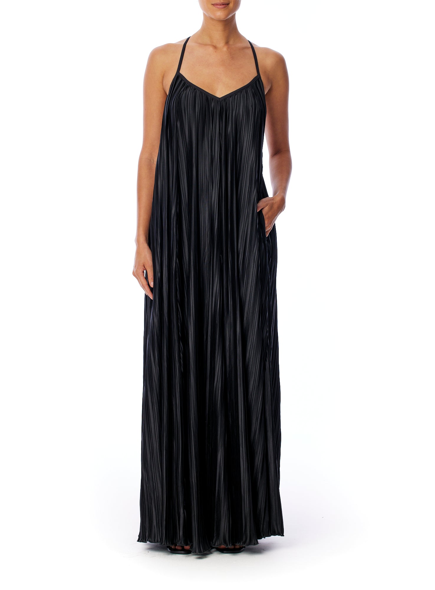 Vikki Pleated Maxi Dress | LBLC the label